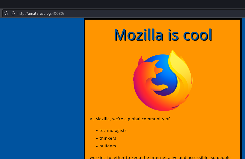 Acesso a 40080 via navegador