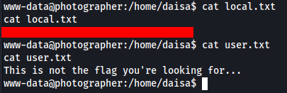 Diretório /home/daisa e flag de user