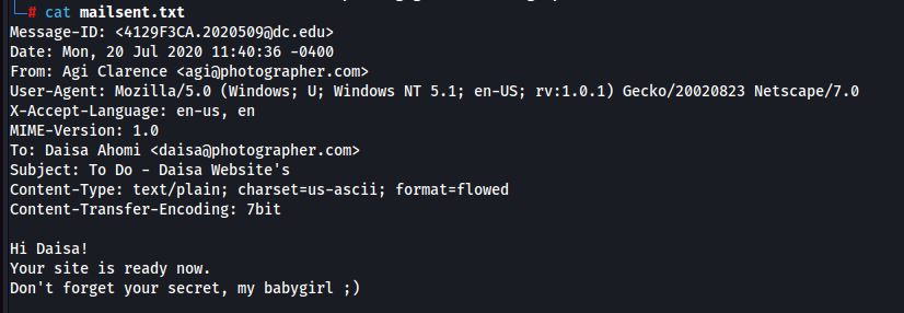 Visualização do arquivo mailsent.txt