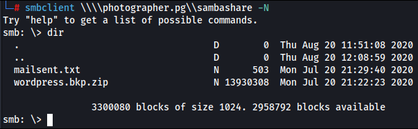 Processo de conexão ao share