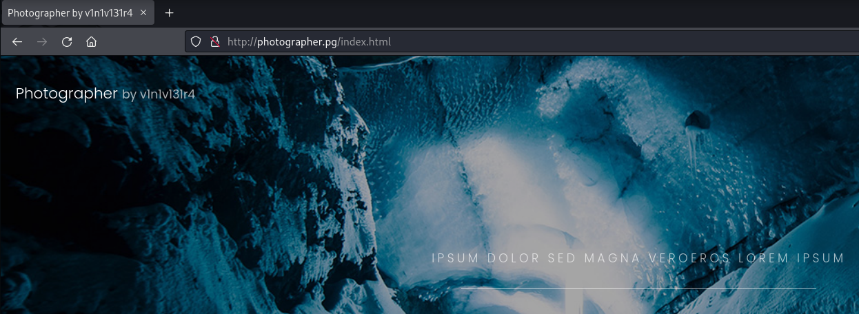 Página inicial do webserver na porta 80