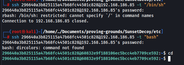 Acesso via SSH com breakout