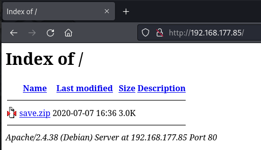 Visualização ao acessar o webserver via navegador